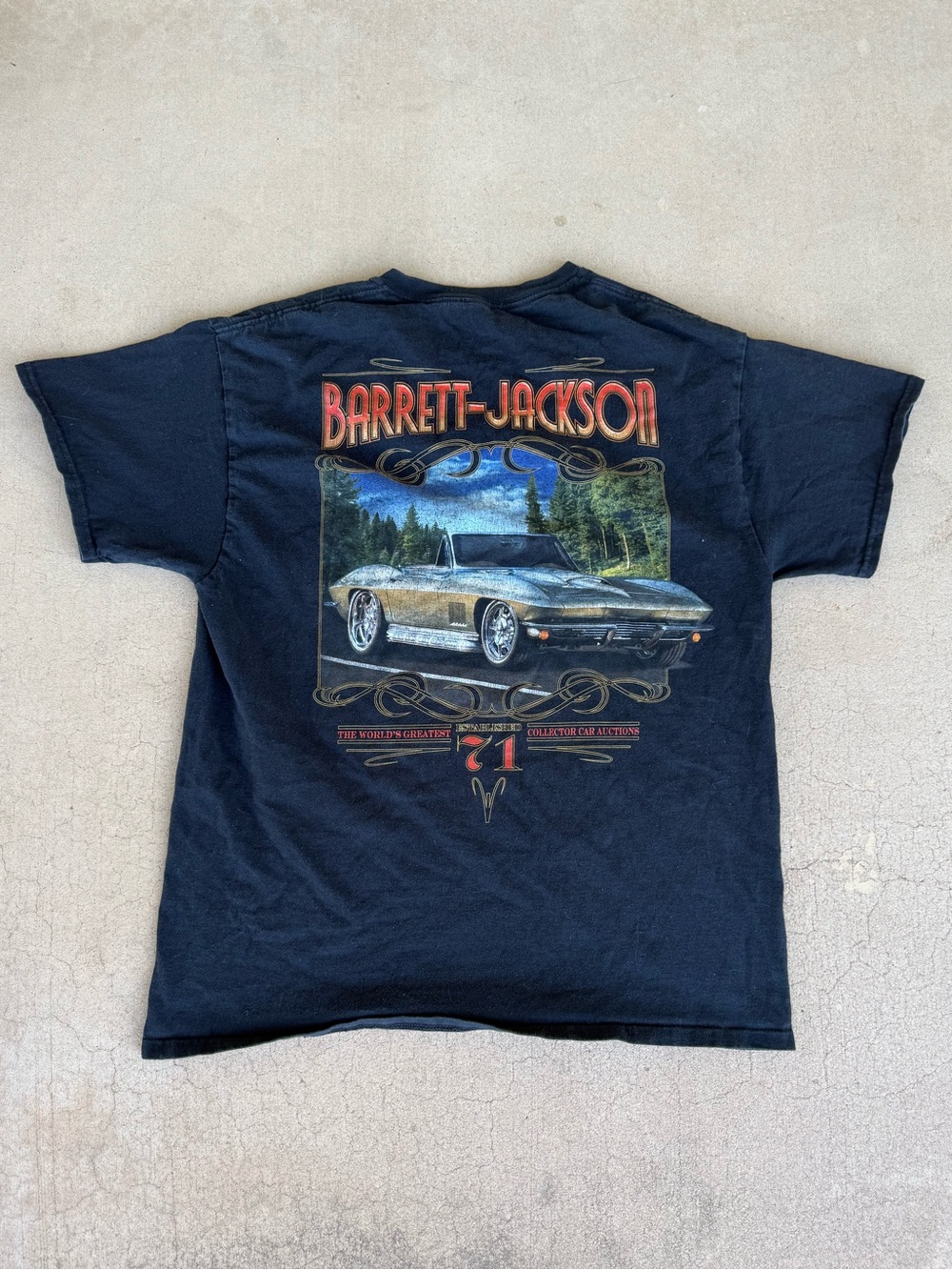 Barrett-Jackson Collector Car Corvette Graphic T-Shirt Black Large